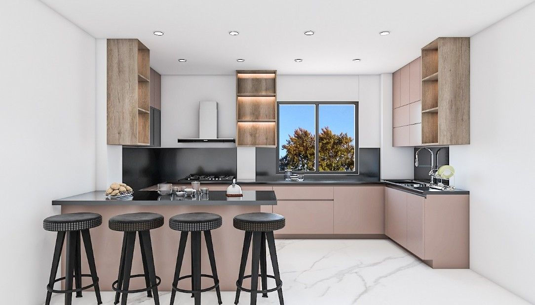 Modular Kitchen And LED Panel Full Setup